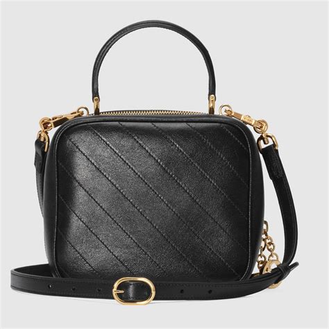 Borsa a mano Gucci Blondie in pelle nera 